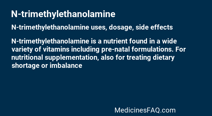 N-trimethylethanolamine