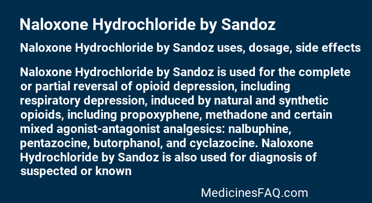 Naloxone Hydrochloride by Sandoz