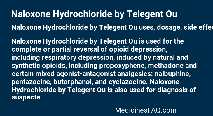 Naloxone Hydrochloride by Telegent Ou