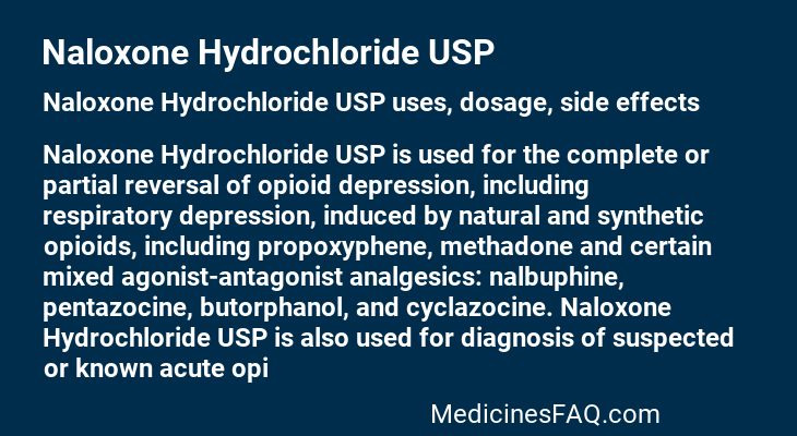 Naloxone Hydrochloride USP