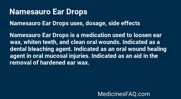 Namesauro Ear Drops