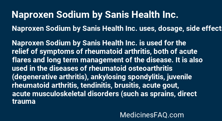 Naproxen Sodium by Sanis Health Inc.