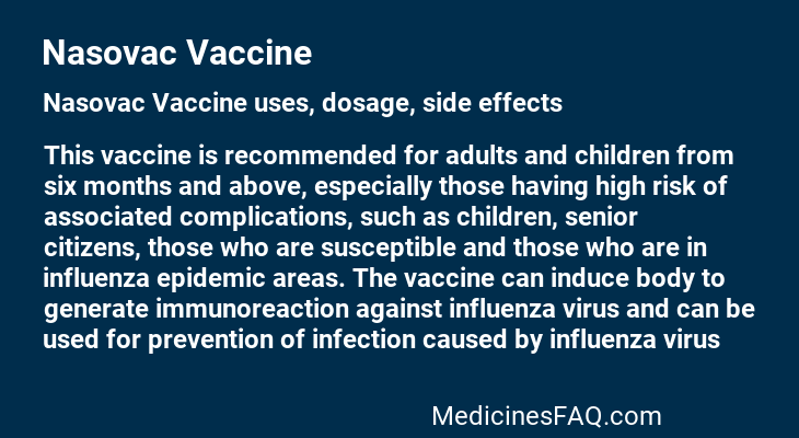 Nasovac Vaccine