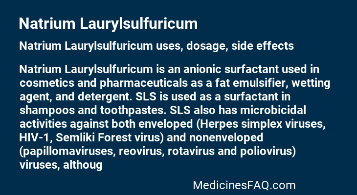 Natrium Laurylsulfuricum