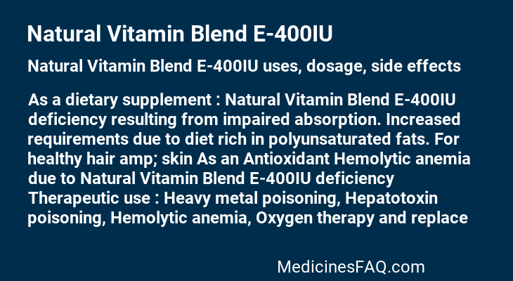 Natural Vitamin Blend E-400IU