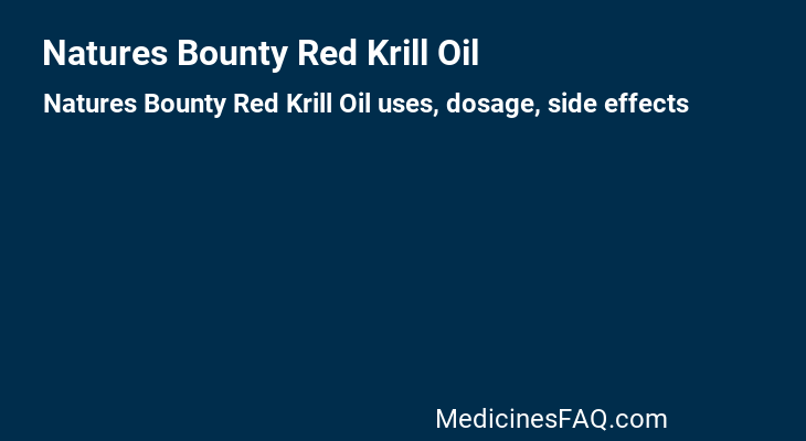 Natures Bounty Red Krill Oil