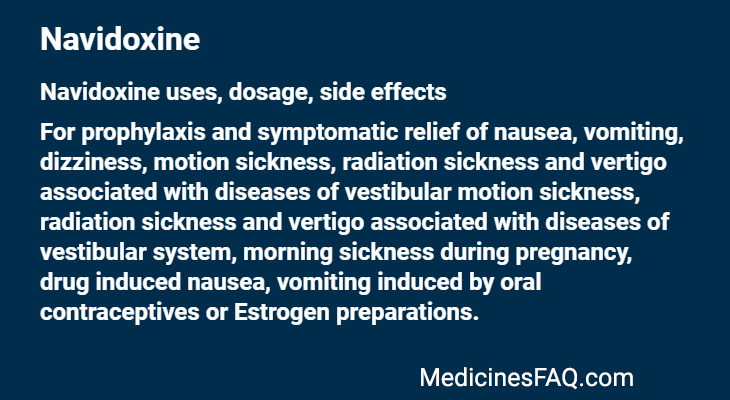 Navidoxine: Uses, Dosage, Side Effects, Food Interaction & FAQ
