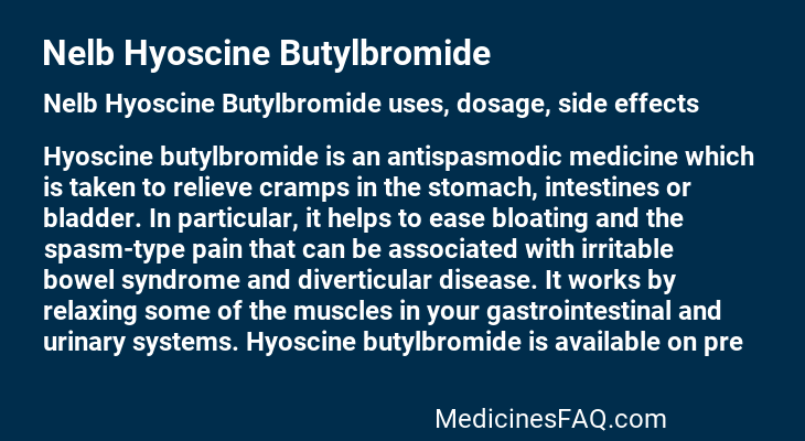 Nelb Hyoscine Butylbromide