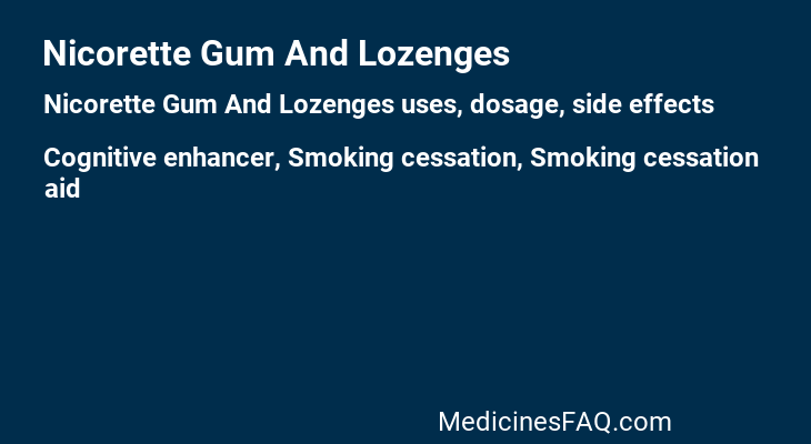 Nicorette Gum And Lozenges