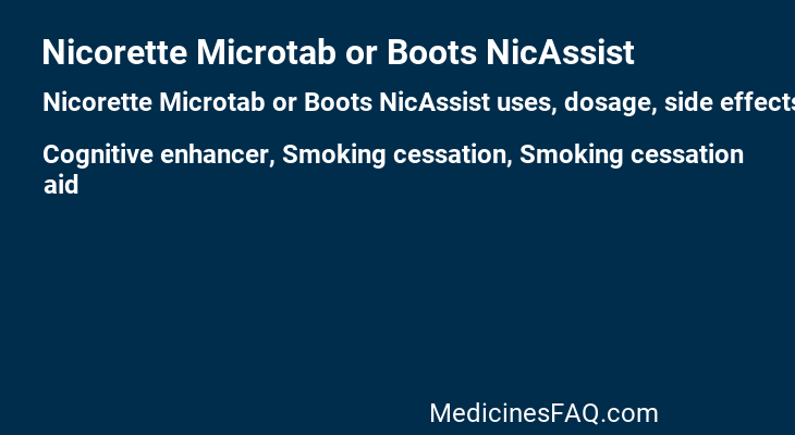 Nicorette Microtab or Boots NicAssist