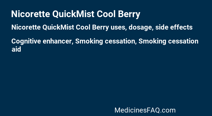 Nicorette QuickMist Cool Berry