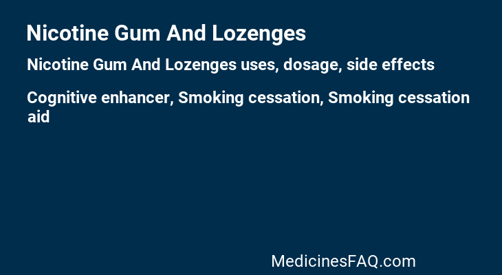 Nicotine Gum And Lozenges