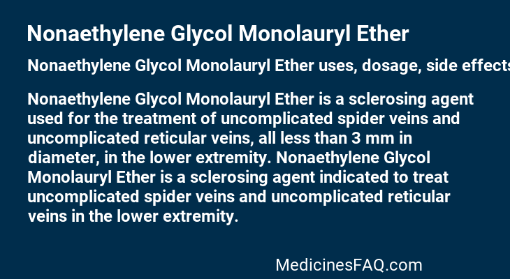 Nonaethylene Glycol Monolauryl Ether