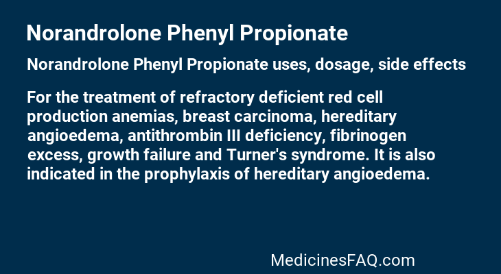 Norandrolone Phenyl Propionate