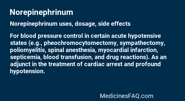 Norepinephrinum