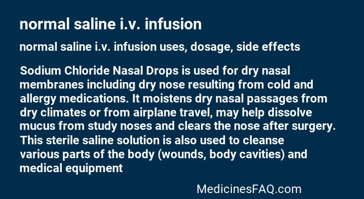 normal saline i.v. infusion