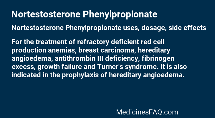 Nortestosterone Phenylpropionate