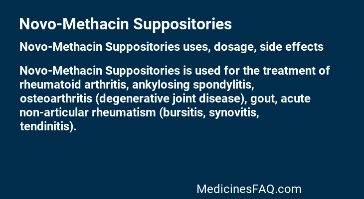 Novo-Methacin Suppositories