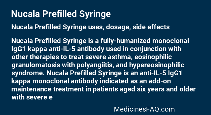 Nucala Prefilled Syringe