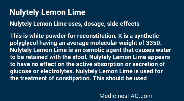 Nulytely Lemon Lime
