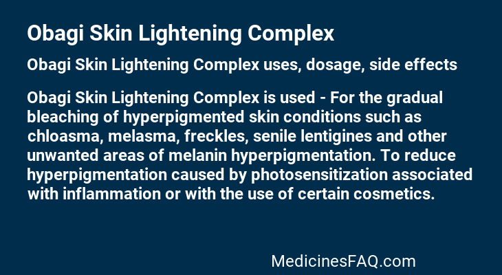 Obagi Skin Lightening Complex
