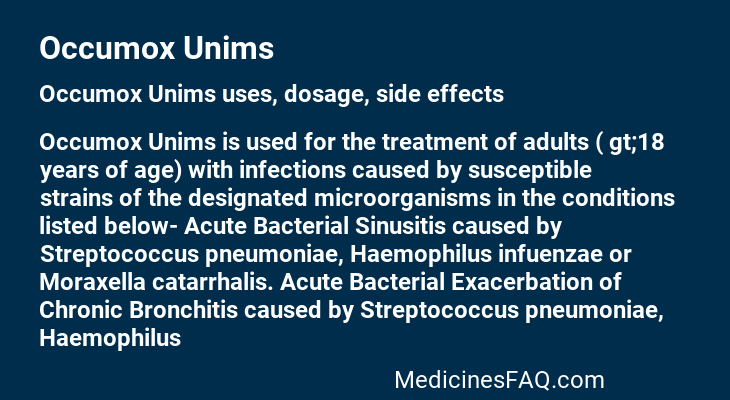 Occumox Unims