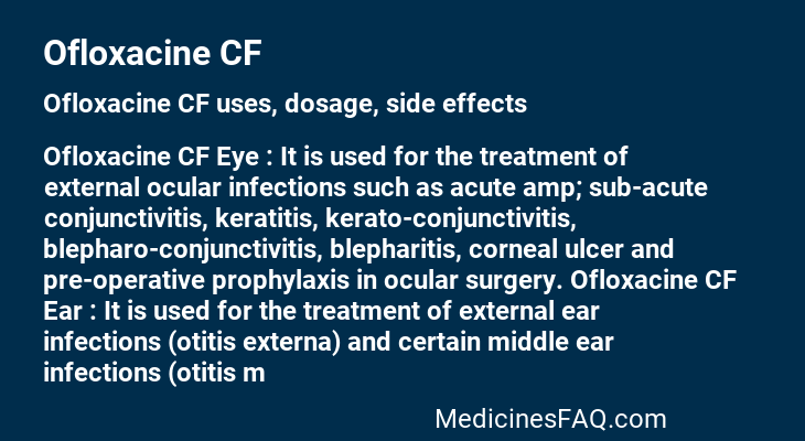 Ofloxacine CF