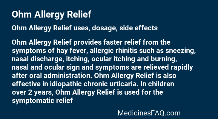 Ohm Allergy Relief