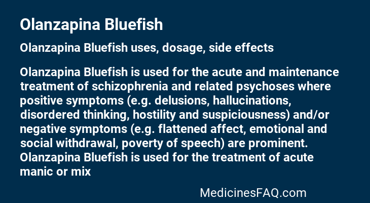 Olanzapina Bluefish