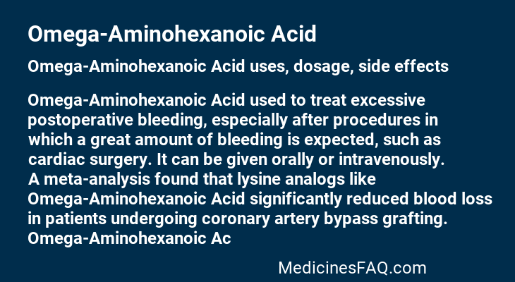 Omega-Aminohexanoic Acid