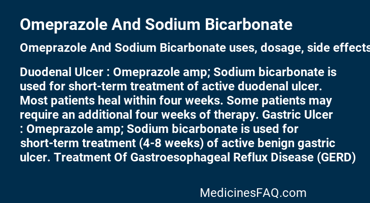 Omeprazole And Sodium Bicarbonate