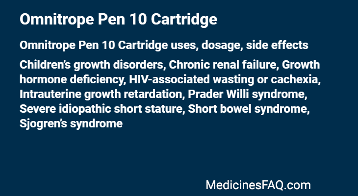 Omnitrope Pen 10 Cartridge