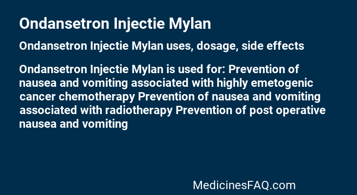 Ondansetron Injectie Mylan