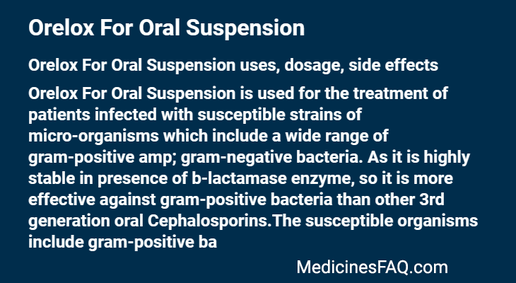 Orelox For Oral Suspension