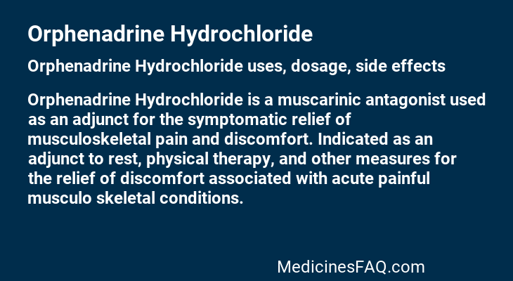 Orphenadrine Hydrochloride