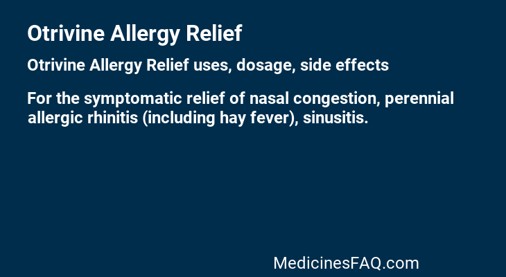Otrivine Allergy Relief