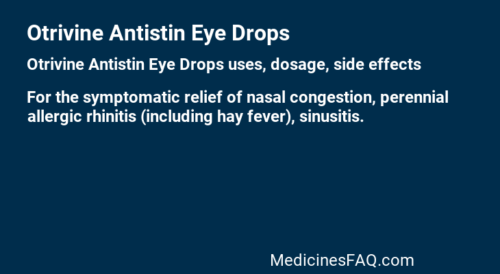 Otrivine Antistin Eye Drops