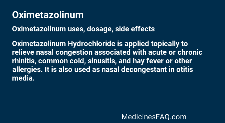 Oximetazolinum