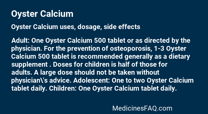 Oyster Calcium