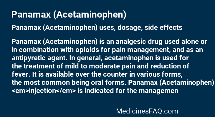 Panamax (Acetaminophen)