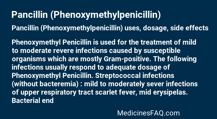 Pancillin (Phenoxymethylpenicillin)