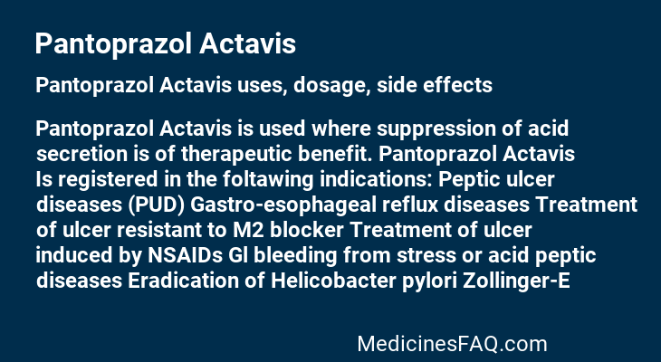 Pantoprazol Actavis