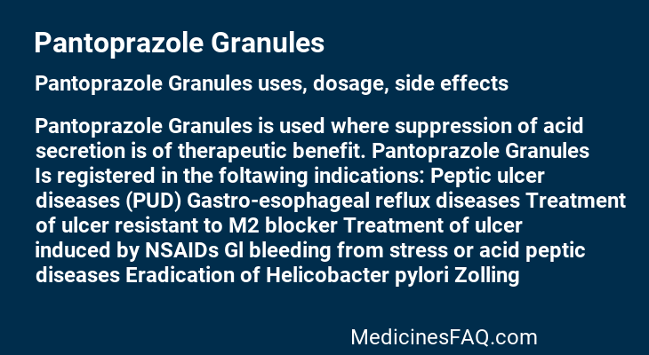 Pantoprazole Granules
