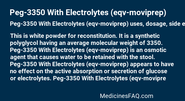 Peg-3350 With Electrolytes (eqv-moviprep)