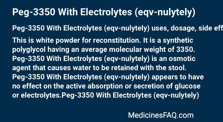 Peg-3350 With Electrolytes (eqv-nulytely)