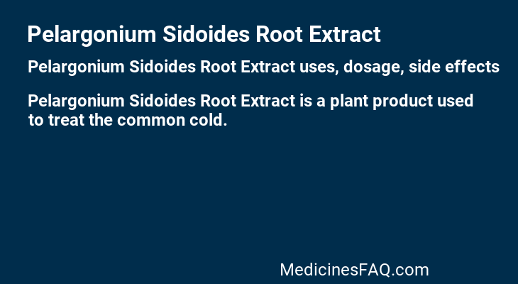 Pelargonium Sidoides Root Extract