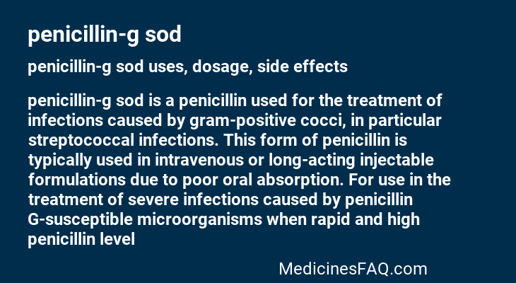 penicillin-g sod