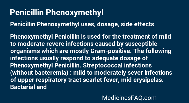Penicillin Phenoxymethyl