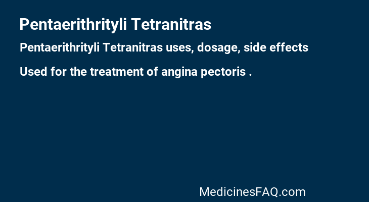 Pentaerithrityli Tetranitras