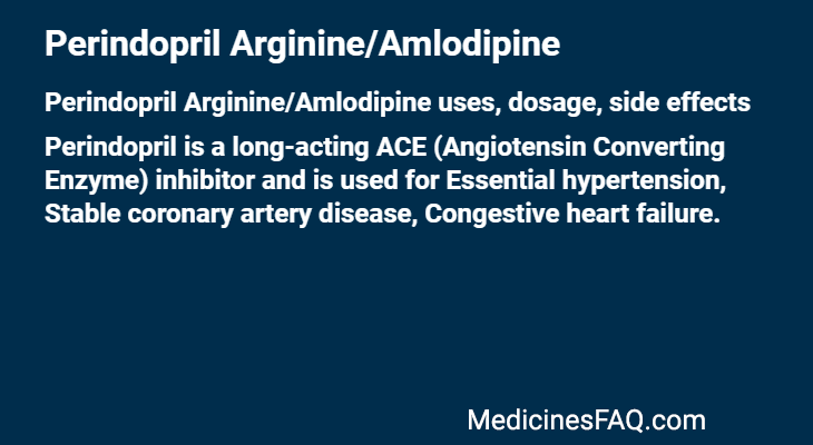 Perindopril Arginine/Amlodipine